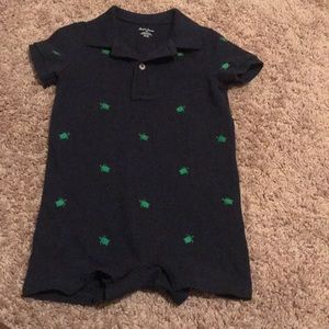 Cute blue and green romper